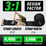 StarLeaparts 4PCS E-Track Ratchet Straps - Image 4