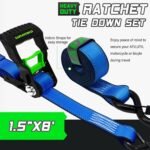 Motorcycle Tie Down Strap (4PK 1.5INX8FT) - Image 2
